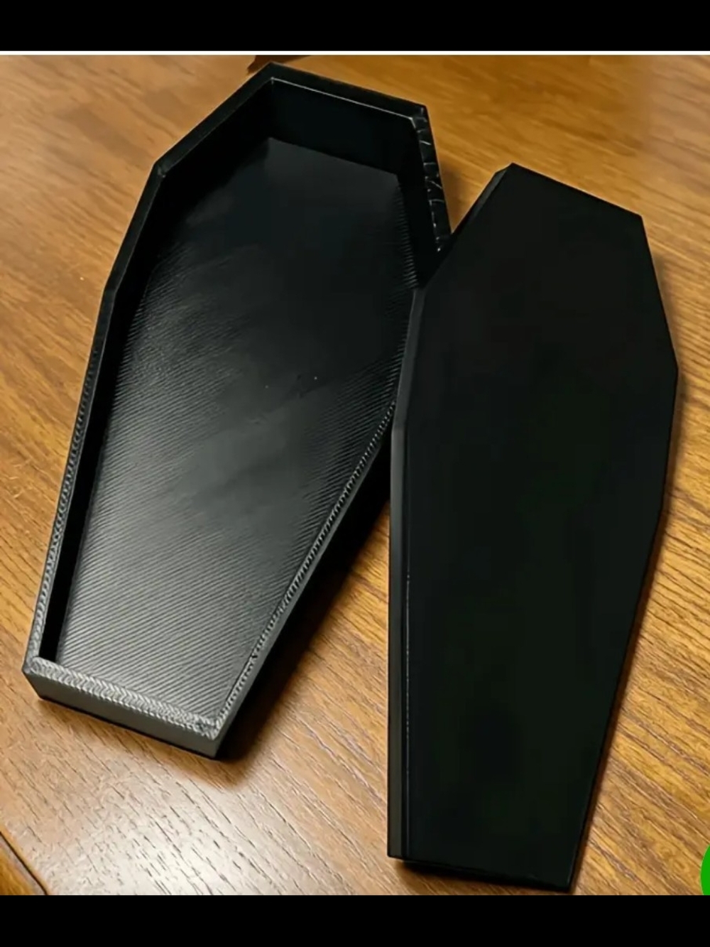 3d Printed Black Coffin Box